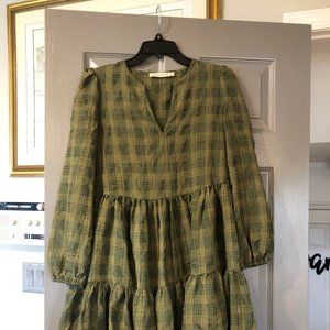 green checkered dress